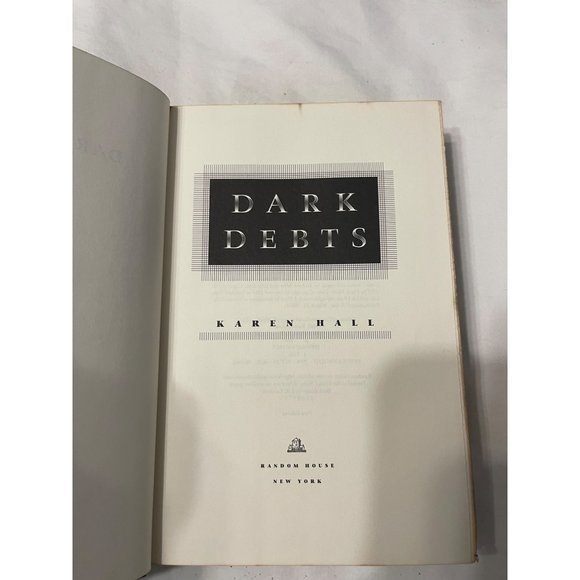 Dark‎ Debts By Karen Hall - Picture 1 of 6
